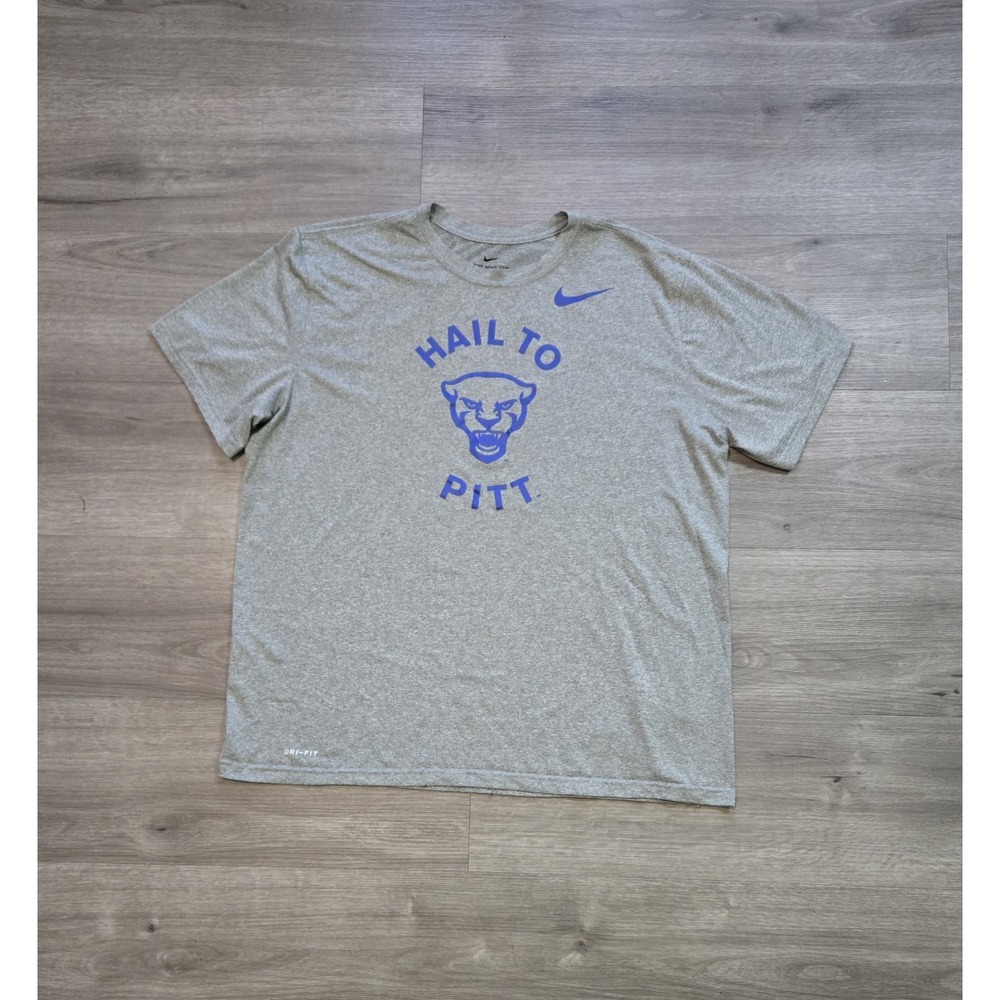 Hail To Pitt Panthers Nike T-Shirt Men's XL Gray Dri-FIT College Tee - Picture 1 of 11